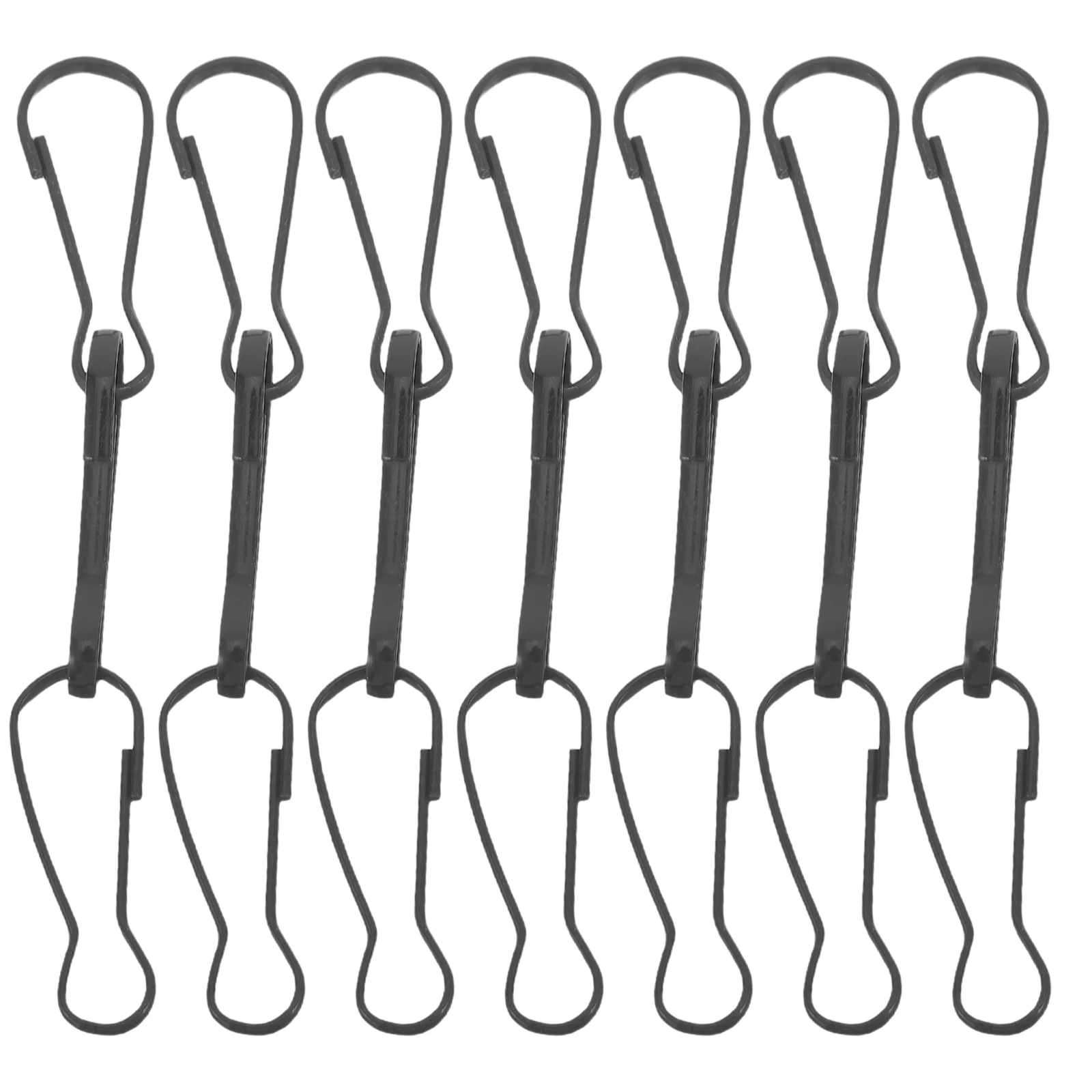

100Pcs Metal Snap Hooks Clip for Curtains Spring Snap Clips Fasteners with Key No Accidental Detachment