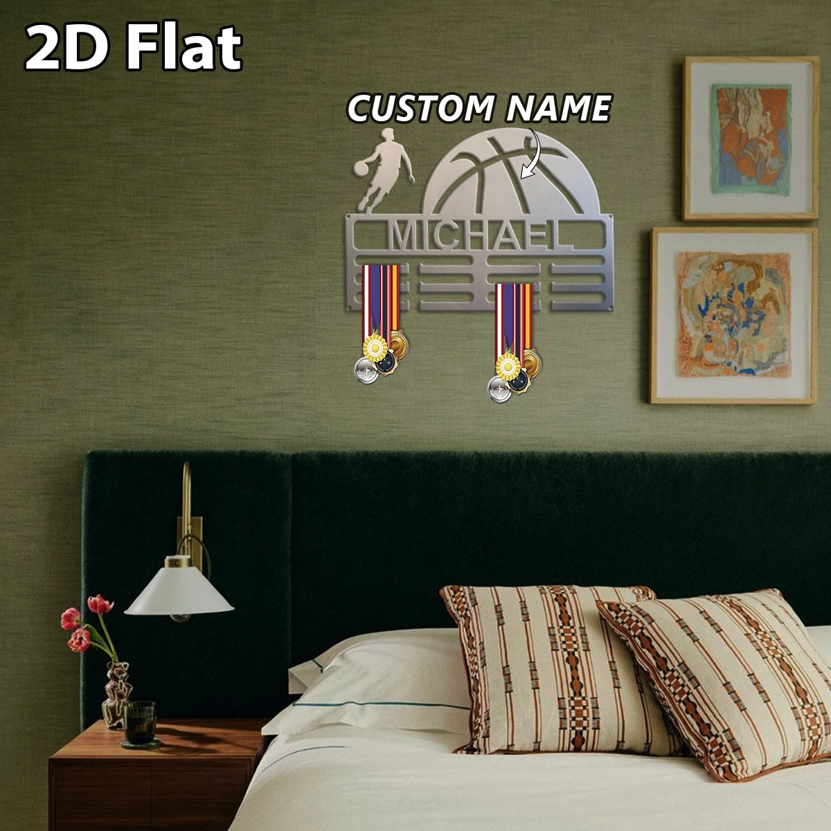 1pc Custom Creative Basketball metal medal hook,Wall Art,As Wedding Decor for Room Office, Party Decor,Best Gift for Friends view 4