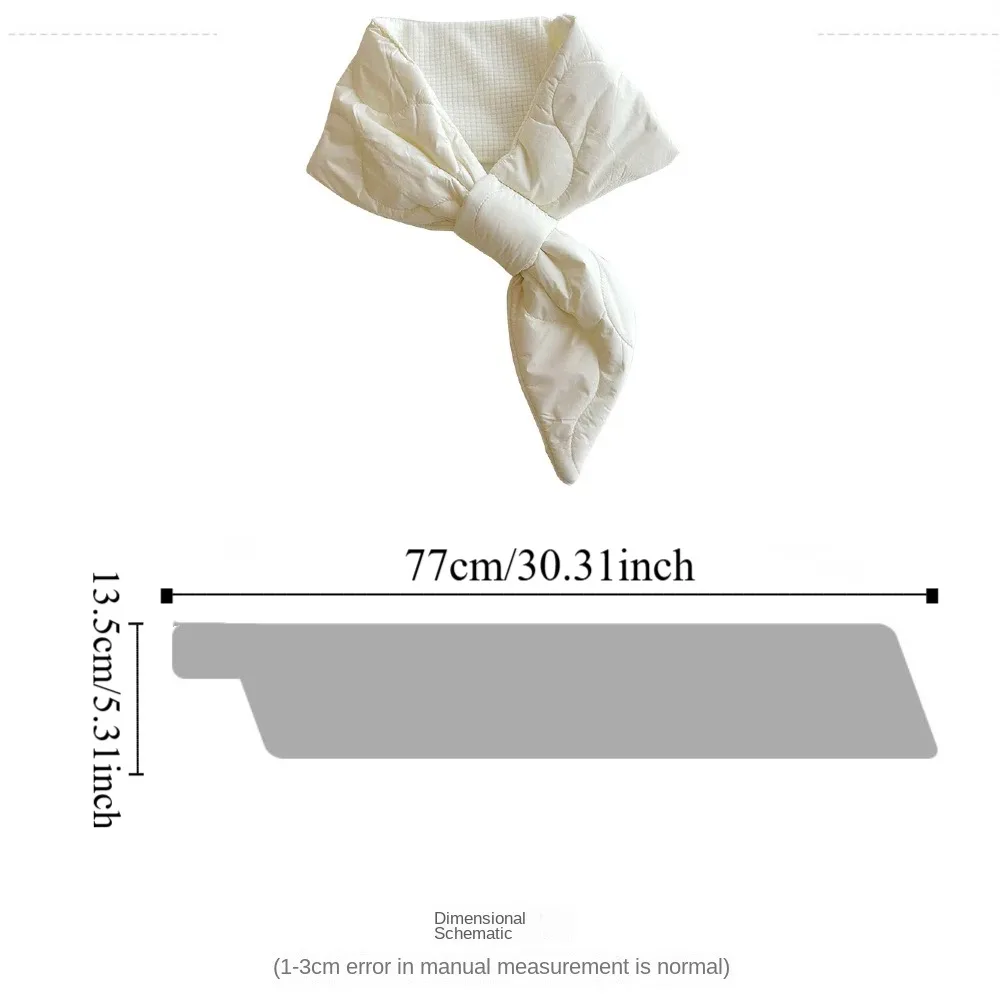 Simple Keep Warm Cross Feather Scarf Windproof Korean Style Down Neck Scarf Neck Protection Solid Color Thermal Shawl Cycling