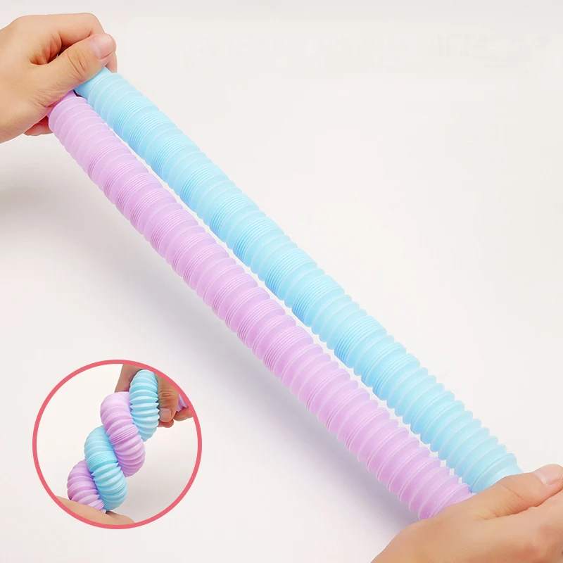 6/12 قطعة أنابيب البوب اللعب الحسية قطر 1.9 سنتيمتر معكرون تلسكوبي أنبوب الإجهاد الإغاثة الضغط لعبة الاصبع للأطفال البالغين