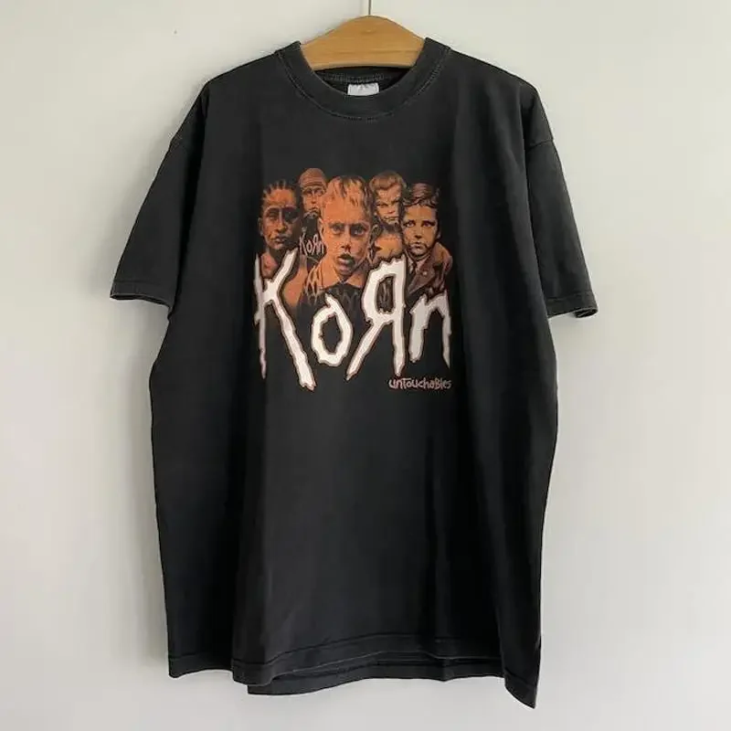Korn Untouchables T shirt unisex cotton black metal band TE6901