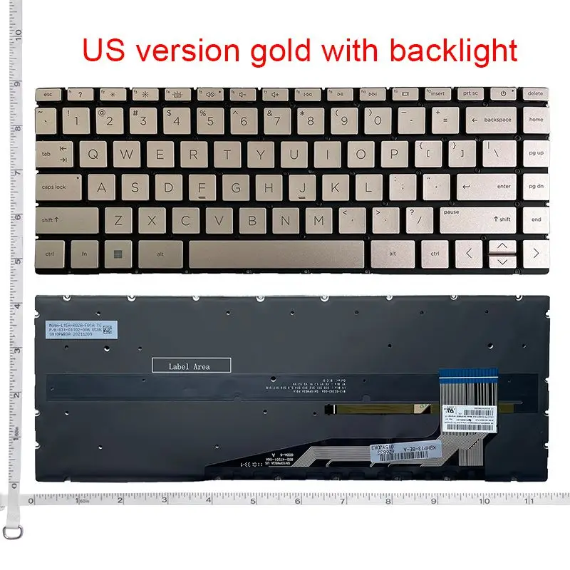 US Backlit Keyboard FOR HP 13 Air Pavilion 14-EH 14-TX TPN-W154 13-BE 13BE 13-be1108AU 0215AU Laptop English