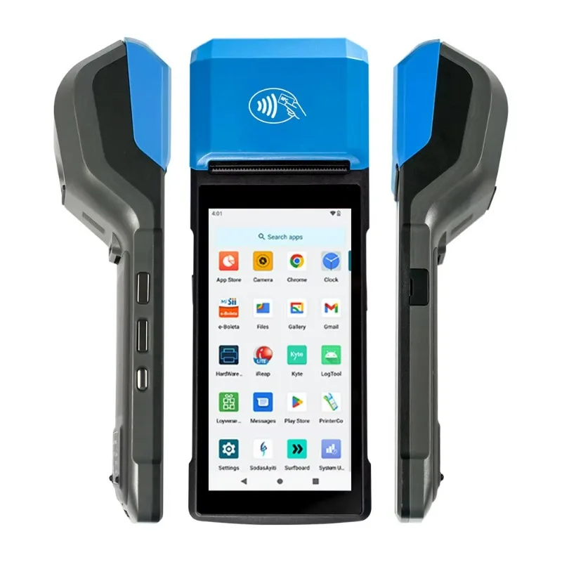 

Mini 5 Inch Payment D evice Handheld Pos Terminal Android Pos Machine with Label Printer