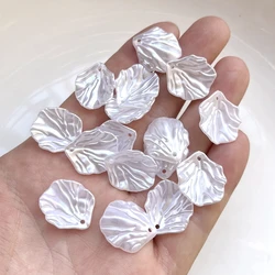 50Pcs Imitation Pearl ABS Flower Holder Beads Fashion DIY Necklace Leaf Pendants Jewelry Making Materials Accessories