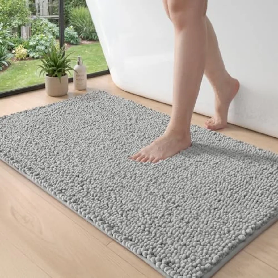 

Коврики для ванной 24x43: Супермягкий, толстый, впитывающий коврик из шенилла, нескользящий, машинная стирка, пушистый, для ванны и душа