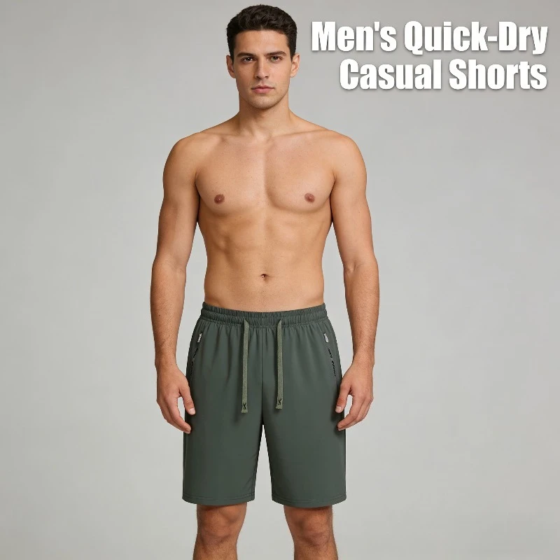 

Летние спортивные шорты для мужчин 2026, быстросохнущие тонкие повседневные шорты с пятью точками