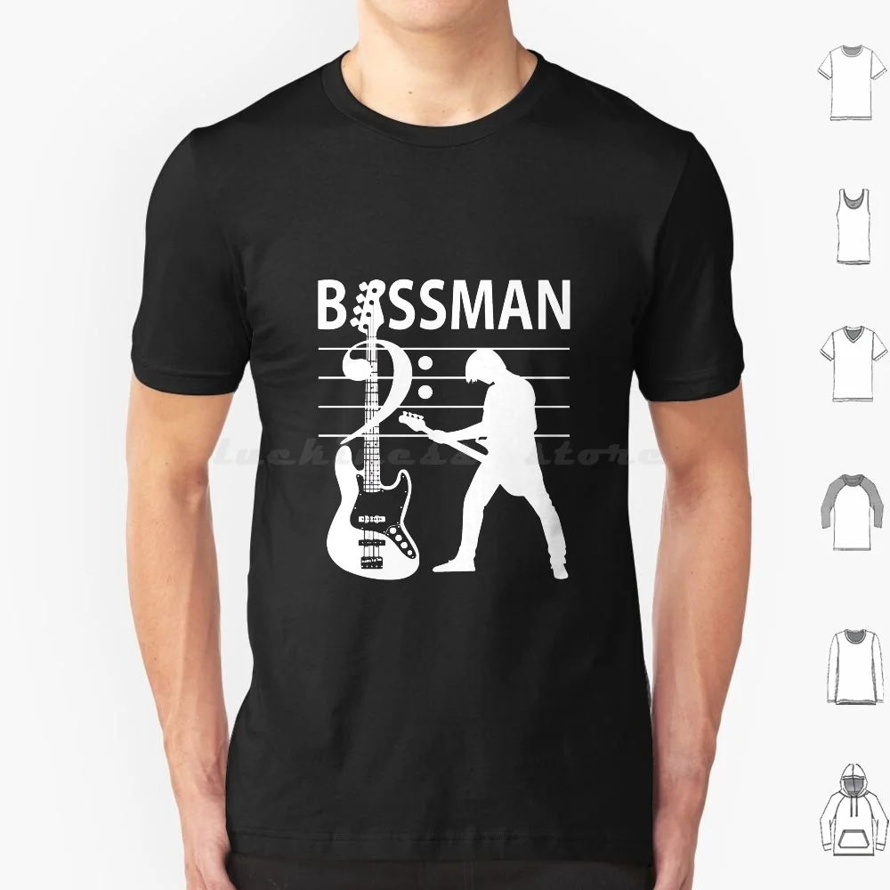 Bassman-Bass Guitar-Bassist-Happiness-Bass Clef-Bass Guitar Player T Shirt 6xl Cotton Cool Tee Guitar Bass Bass Guitarist 4