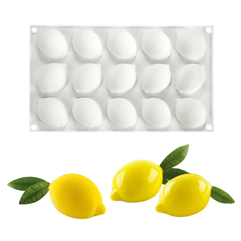 3D Mango Silicone Baking Mold For Mousse Cake Olive Fruit Leaf Shell Dessert Chocolate Pudding Jelly Cheesecake Kitchen Tools