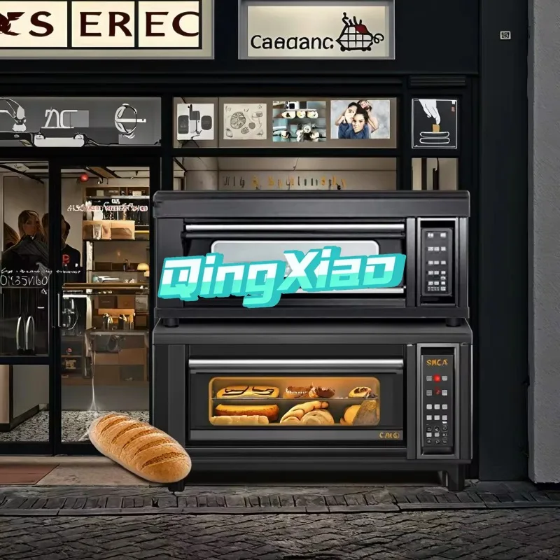 Commercial 1 Deck 2 Trays Electric Bakery Oven For Bread Pizza Baking Stainless Steel For Bakery Shop Restaurant Cafe China Shop