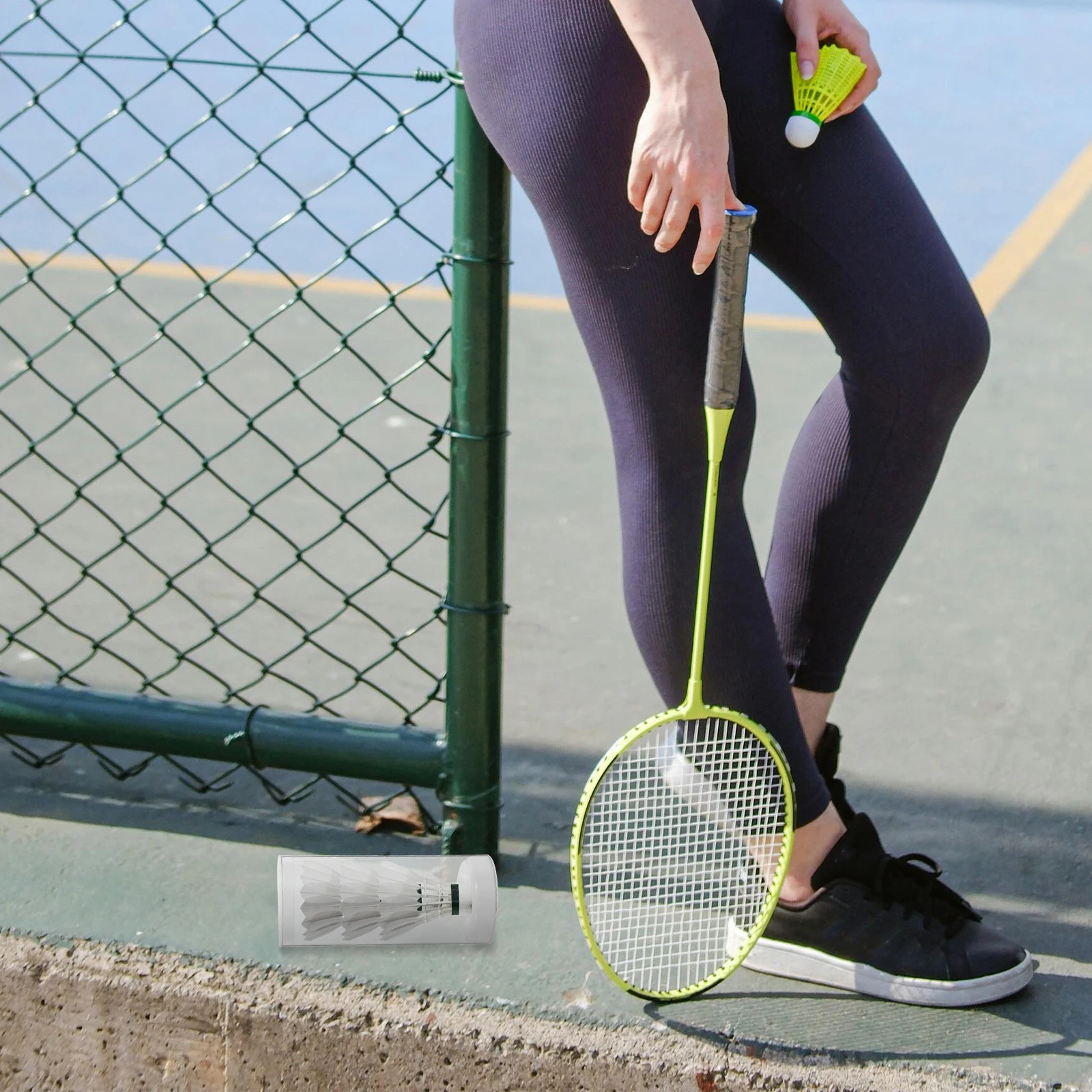 

1pcs Portable Badminton Shuttlecocks Storage Container Transparent Plastic Tube Organizer For Badminton Accessories
