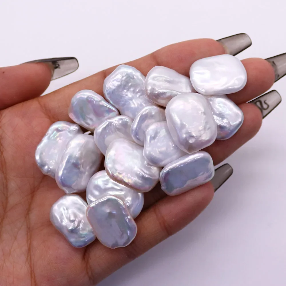 13x15-18x20mm Natural Freshwater Rectangular Non-drilled Loose Pearls for Handmade Exquisite Charm Jewelry Necklaces Bracelets