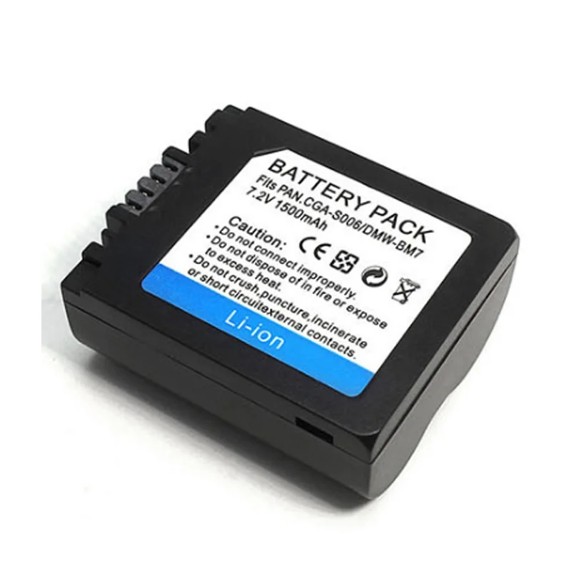 

Panasonic CGA-S006 Li-ion Battery 7.2V 1500mAh High Capacity Replacement for DMC-FZ7 FZ8 FZ18 FZ28 Digital Camera