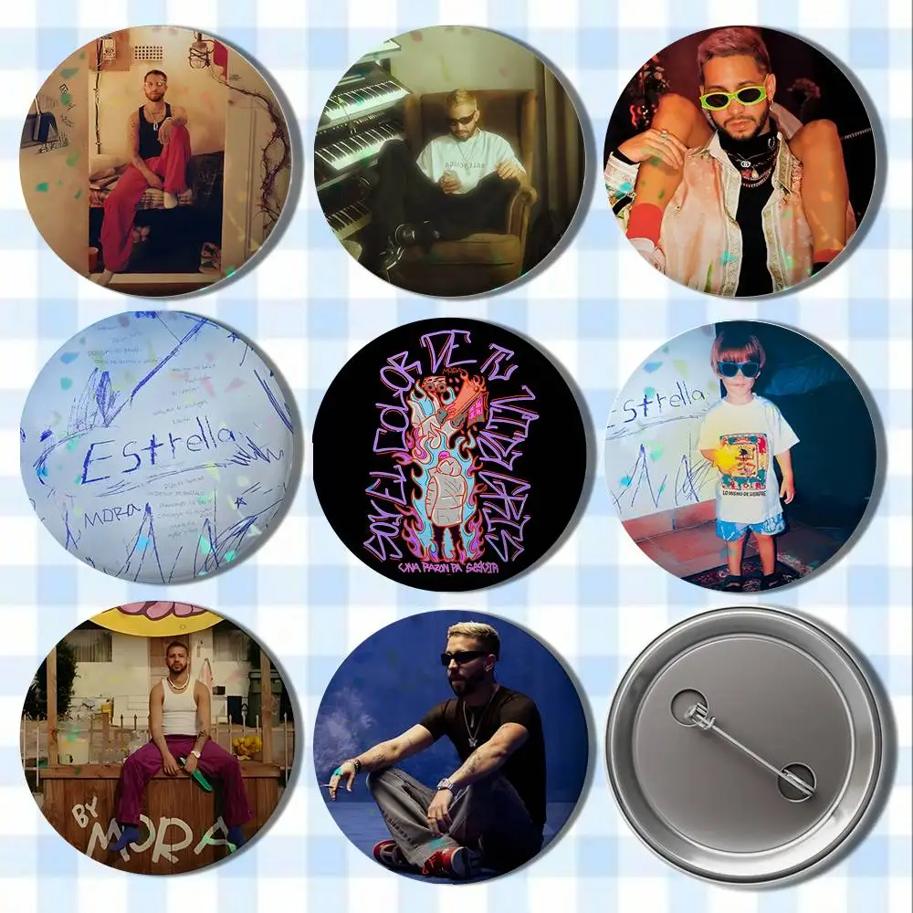 

Singer Mora Album MICRODOSIS Badges Button Round Creative Pin Brooch Badge Bag Decor Accessories Fans Collect Friends Gifts