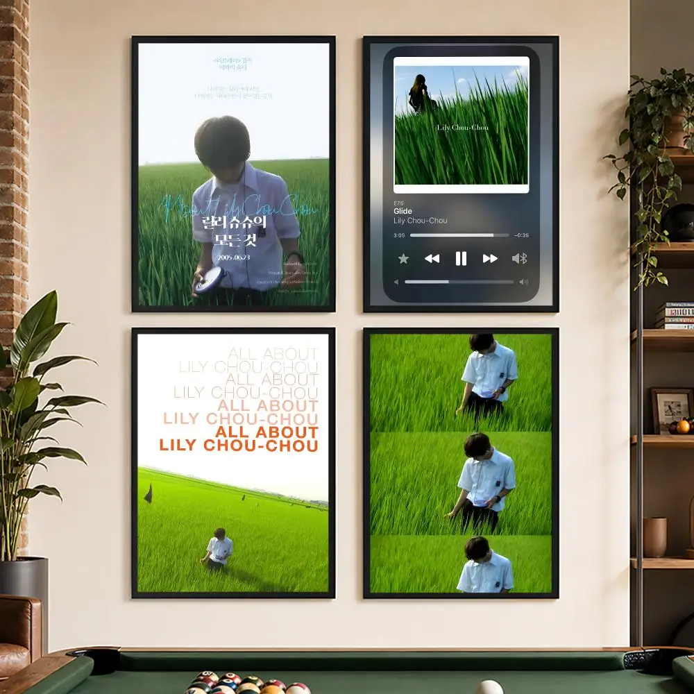 Movie A-All About Lily Chou-Chou Poster Peel And Stick Matte Self Adhesive PVC Waterproof Removable Frameless Bedroom Living Roo