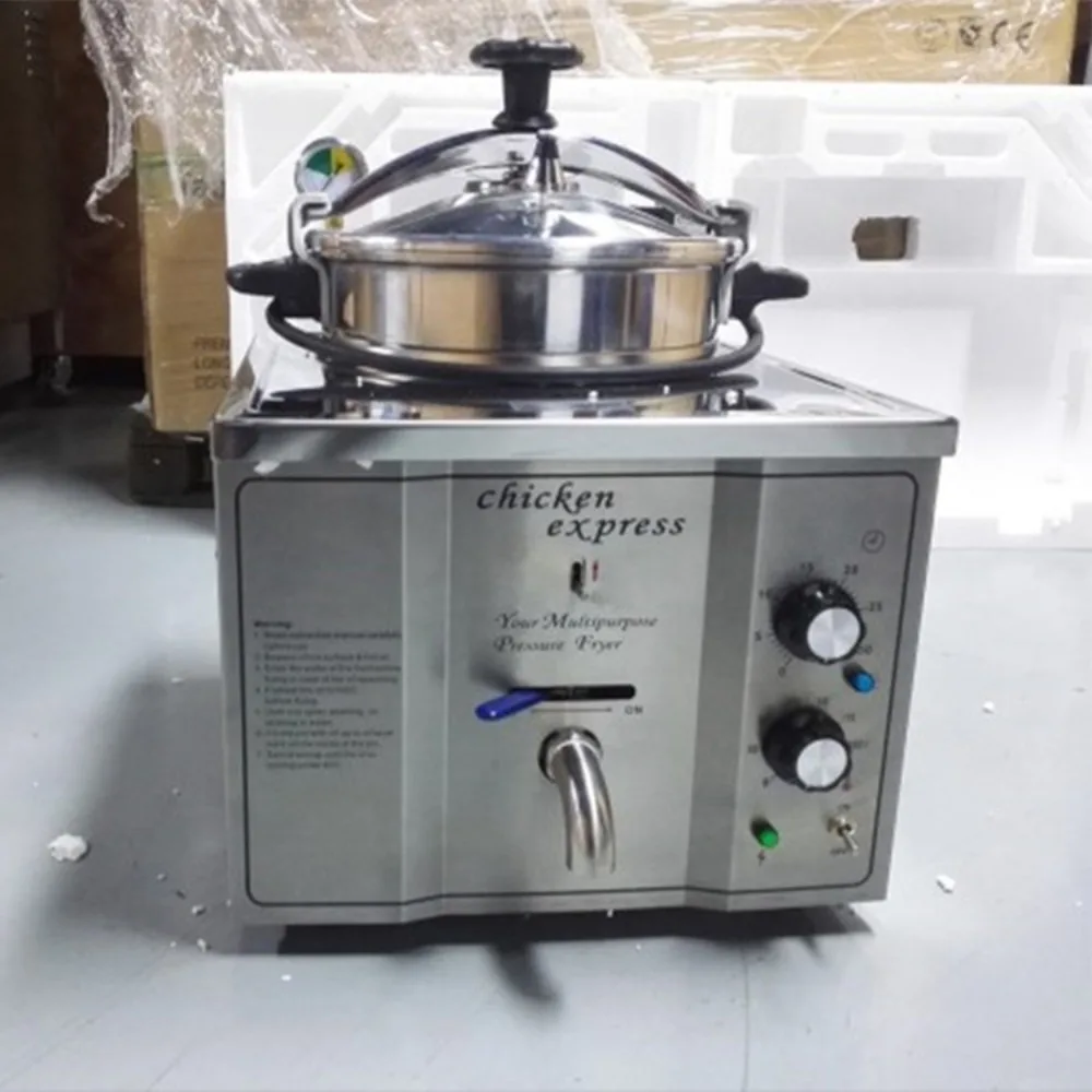 Fast Food Restaurant Kitchen Equipment French Fries Machine Pressure Fryer Broasted Fried Chicken Equipment
