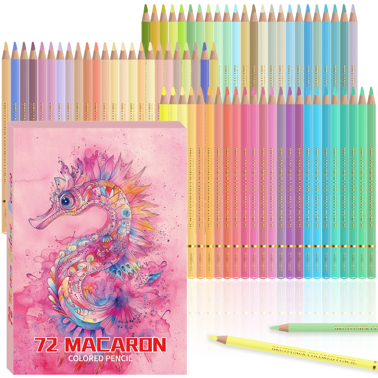 12/24/50/72 stuks pastelkleurige potlodenset - Macaron-kleuren voor kleuren voor volwassenen, zachte kern, ideaal voor het aanbrengen van laagjes