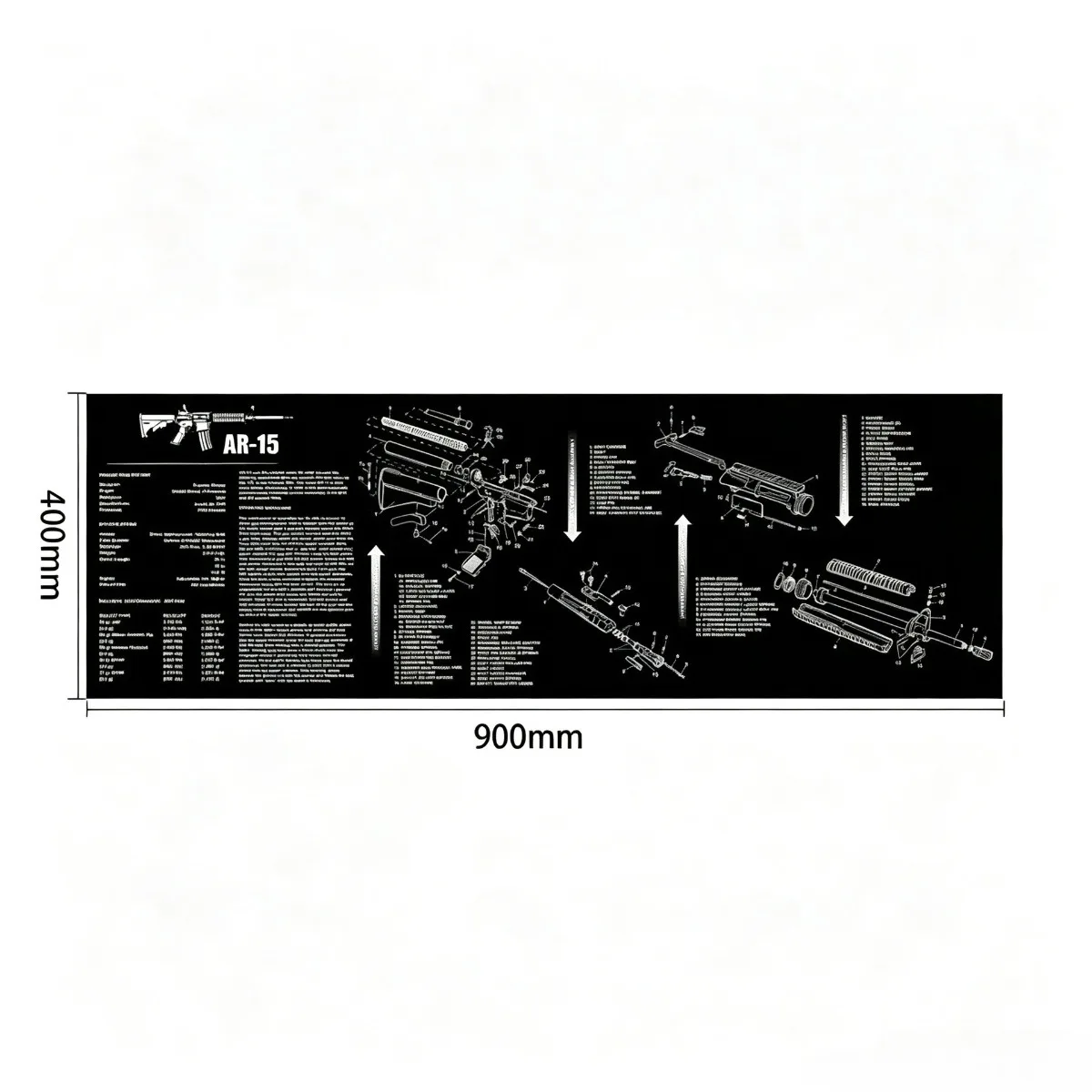 Tactical G-un Pad Cleaning Pad E-sports Game Mouse Pad AR-15 Wind Table Pad Anti Slip Repair Build Tool