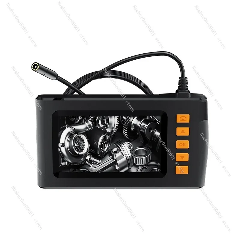 4.3 Inch HD Industrial Endoscope 8mm Waterproof Dual Lens Inspection Camera with Screen for Car Repair and Pipeline