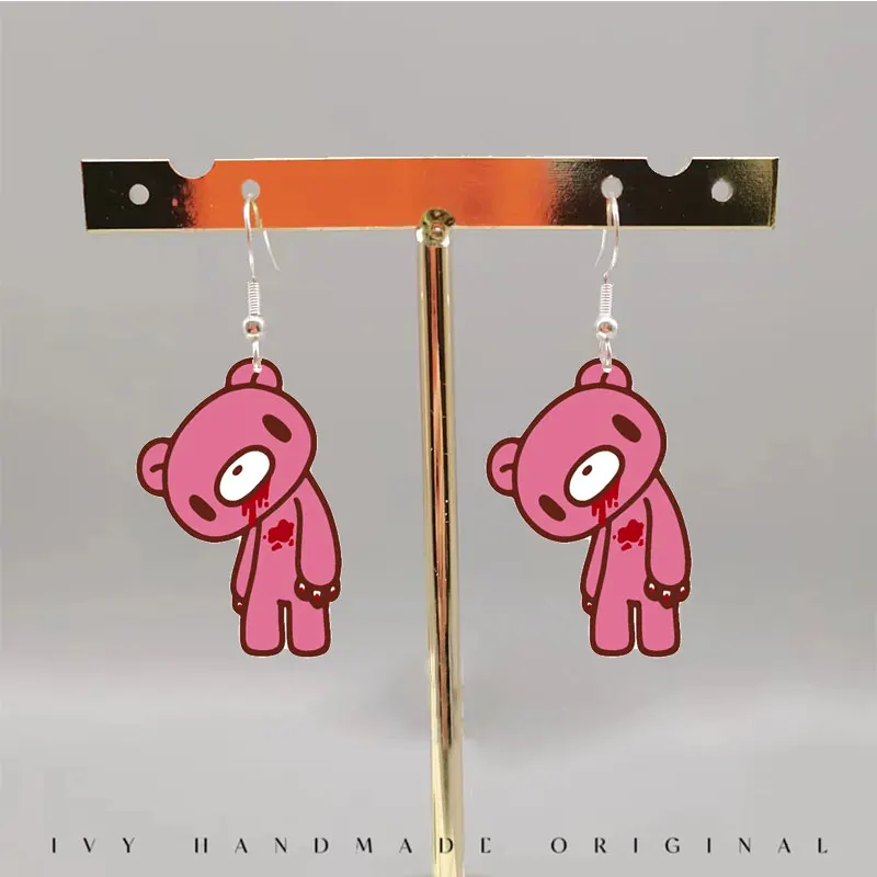 Gloomy Bear Earrings Accessories Acrylic Gloomy Bear Dangle Earrings For Kids Adults Jewelry Children Fans Gifts