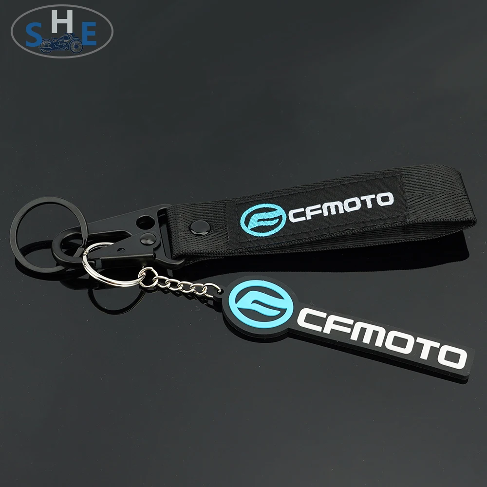 For CFMOTO 400NK 650NK 150NK 250NK 400GT 800MT 650MT CF500 700CL Motorcycle Accessories Double-Sided Embroidery Keychain KeyRing