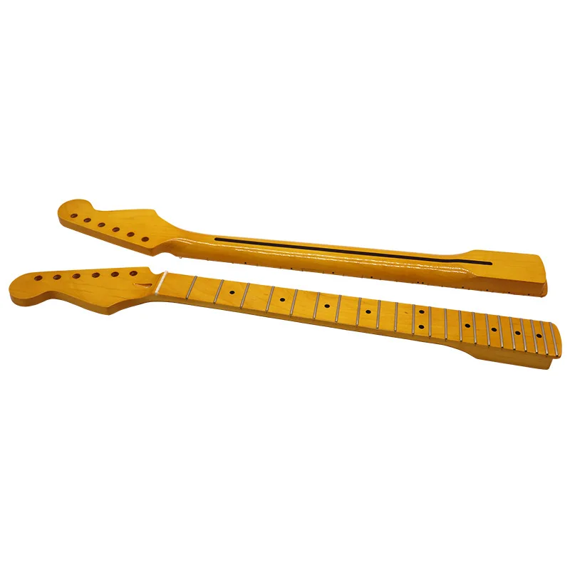 6 strings, 22nd grade, left hand ST neck, Canadian maple slightly yellow glossy guitar handle, electric guitar handle # 45