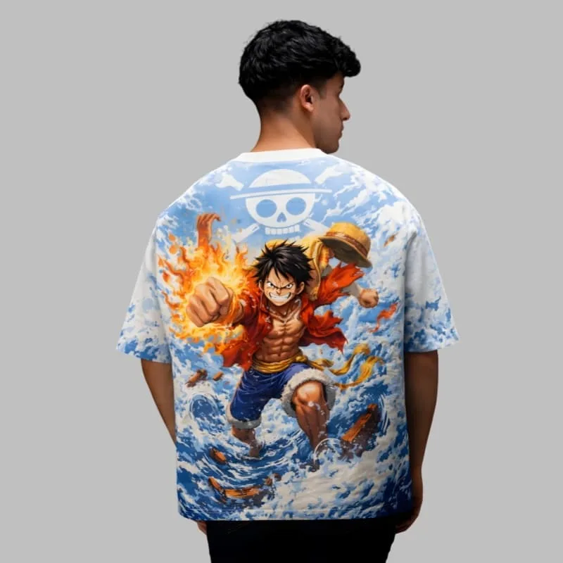 2026 New One Piece Luffy-Themed 3D Print T-Shirt – Men's Short-Sleeve Japanese Anime Streetwear Top (Unisex/Family Matching)