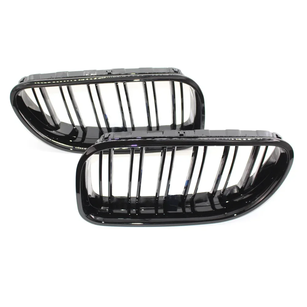 2Pcs Gloss Black Car Front Bumper Kidney Grill Grille 51137211921 For BMW M6 640i 650i F06 F12 F13 2012 2013 2014 2015 2016 2017