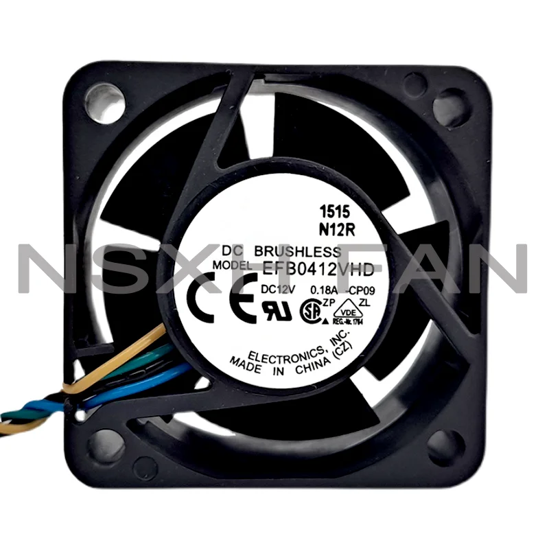 EFB0412VHD-F00-CP09 12V 0.18a 9000rpm Three Four Wire PWM Speed Regulating Fan