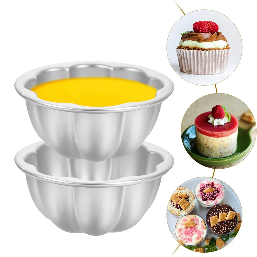 

6Pcs Reusable Aluminum Alloy Egg Tart Mold Household Non-stick Dessert Cupcake Muffin Cup Mould Baking Accessories Kitchen Tools