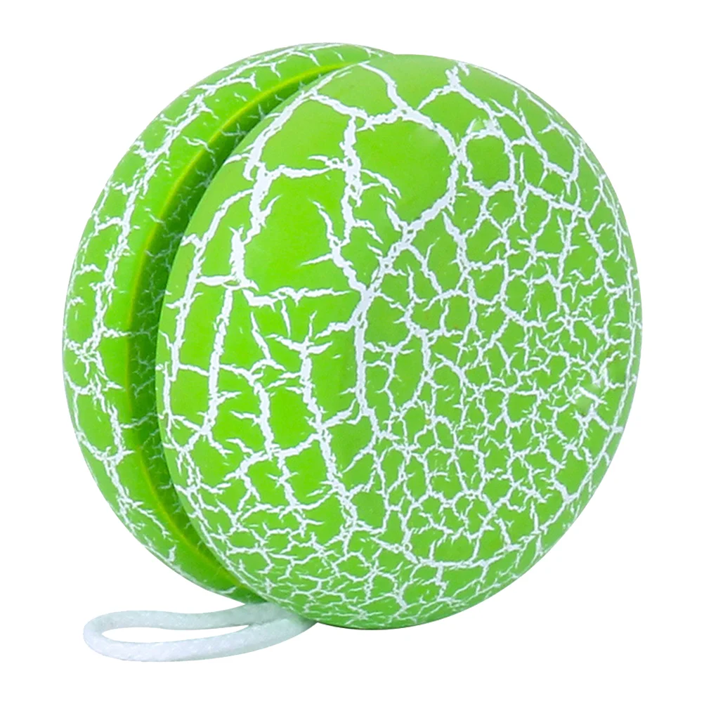 1pc Wooden Crack Yoyo Toy Lovely Yoyo Ball Playthings for Kids Children Tollders (Green) wooden yo-yo toy