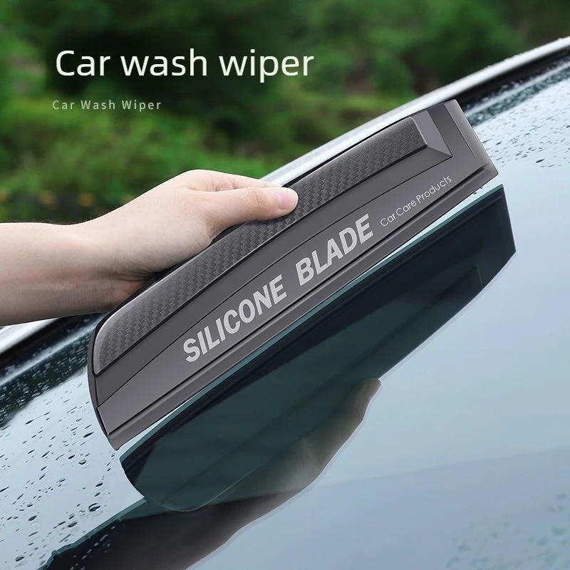 Non-Scratch Car Wrap Tools Soft Silicone Handy Squeegee Drying Blade Water Window Wiper Clean Film Scraper Accessories view 2