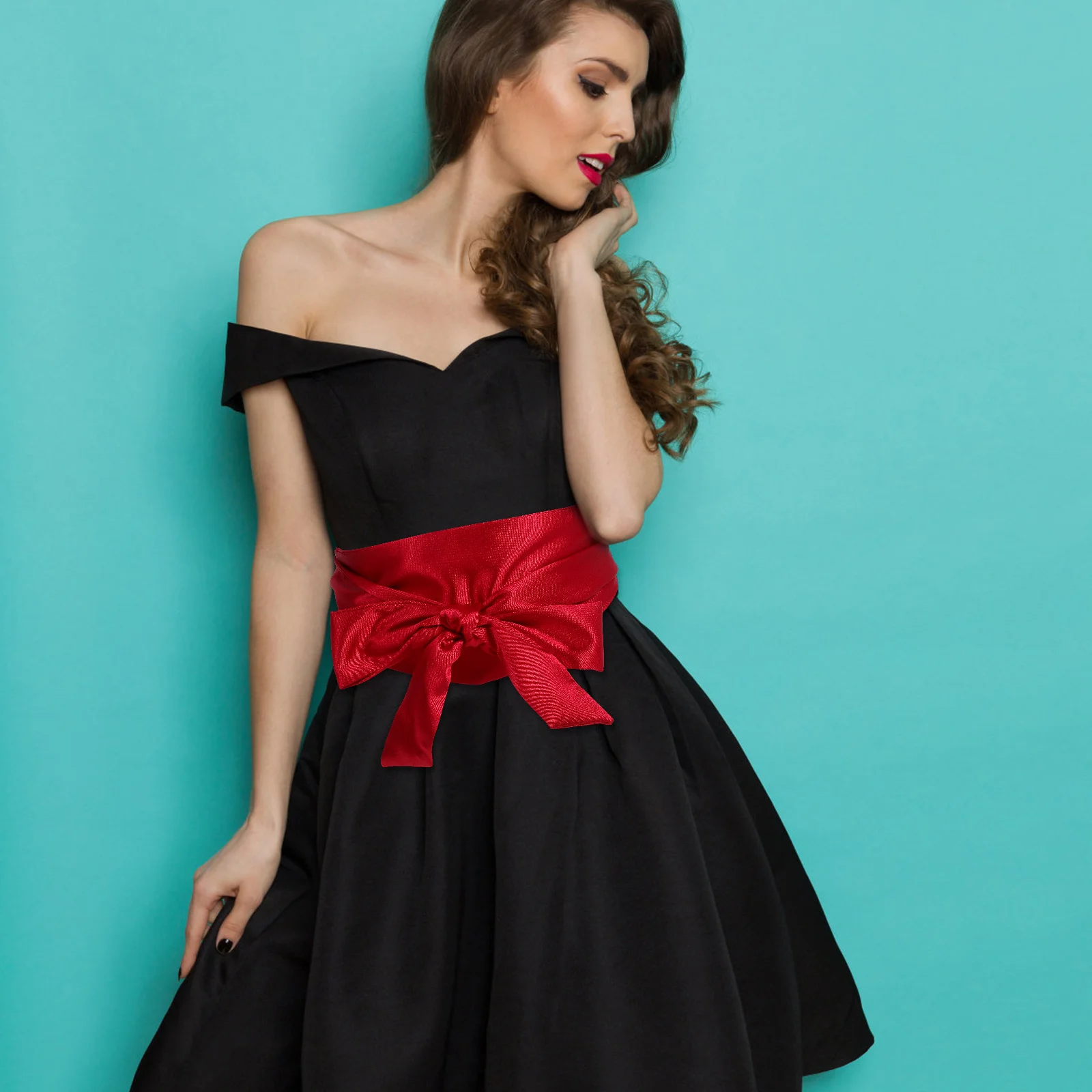 

Waist For Women Solid Color Minimalist Sash Bridal Dress Belt Wedding Fabric Belt Clothing Accessories Ribbon Tie