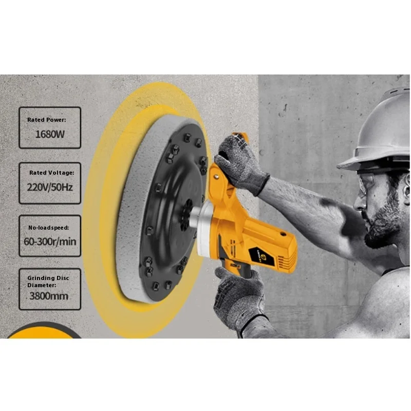 220V Electric Power Straight Handle Troweling Machine Durable Concrete Polishing Road Wall Plastering Cement Mortar Smoothing