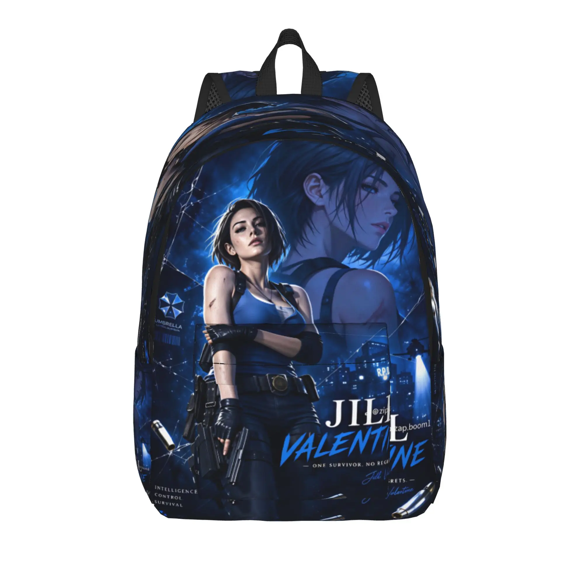 Jill Valentine Resident Evil  Backpack  Student Unisex Polyester Travel Backpacks Durable Elegant School Bags Rucksack