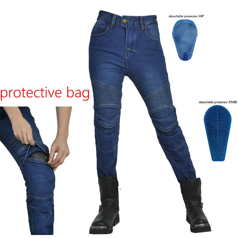

High waisted Women Motorcycle Pants, Riding Jeans, Anti-fall, Classic Motorcycle Rider Pants, Racing Pants for All Seasons