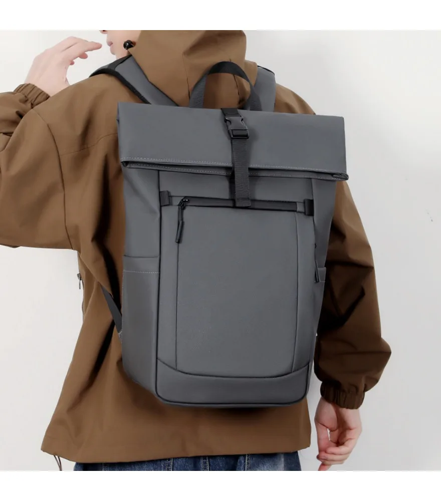 

Travel large-capacity mesh backpack roll top ridge backpack computer backpack commute to work
