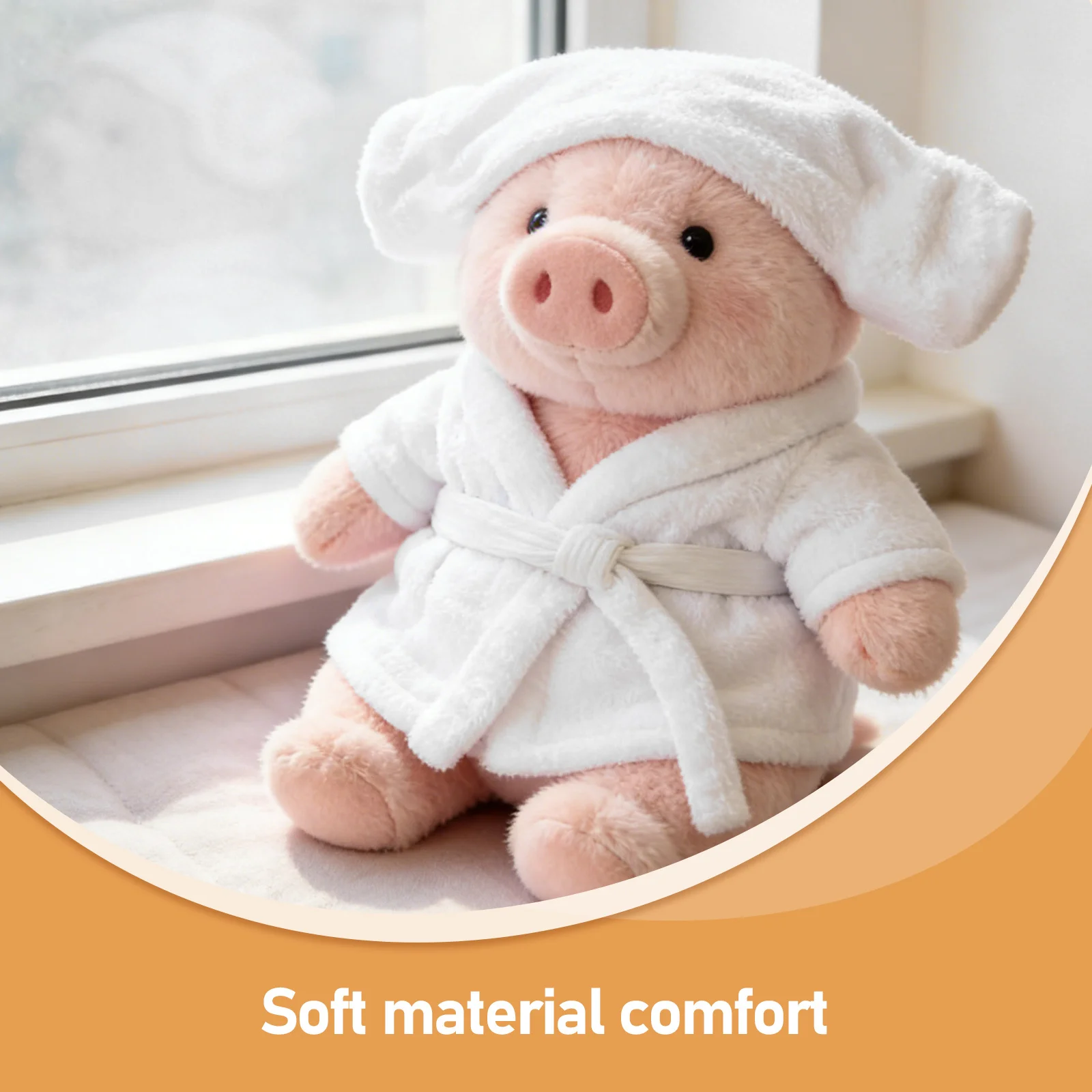 1Set Stofftier Bademantel Outfit Weiche Weiße Nachtwäsche für 28Cm Bär Spa Pretend Play Kleiderschrank Zubehör Urlaub kostüm