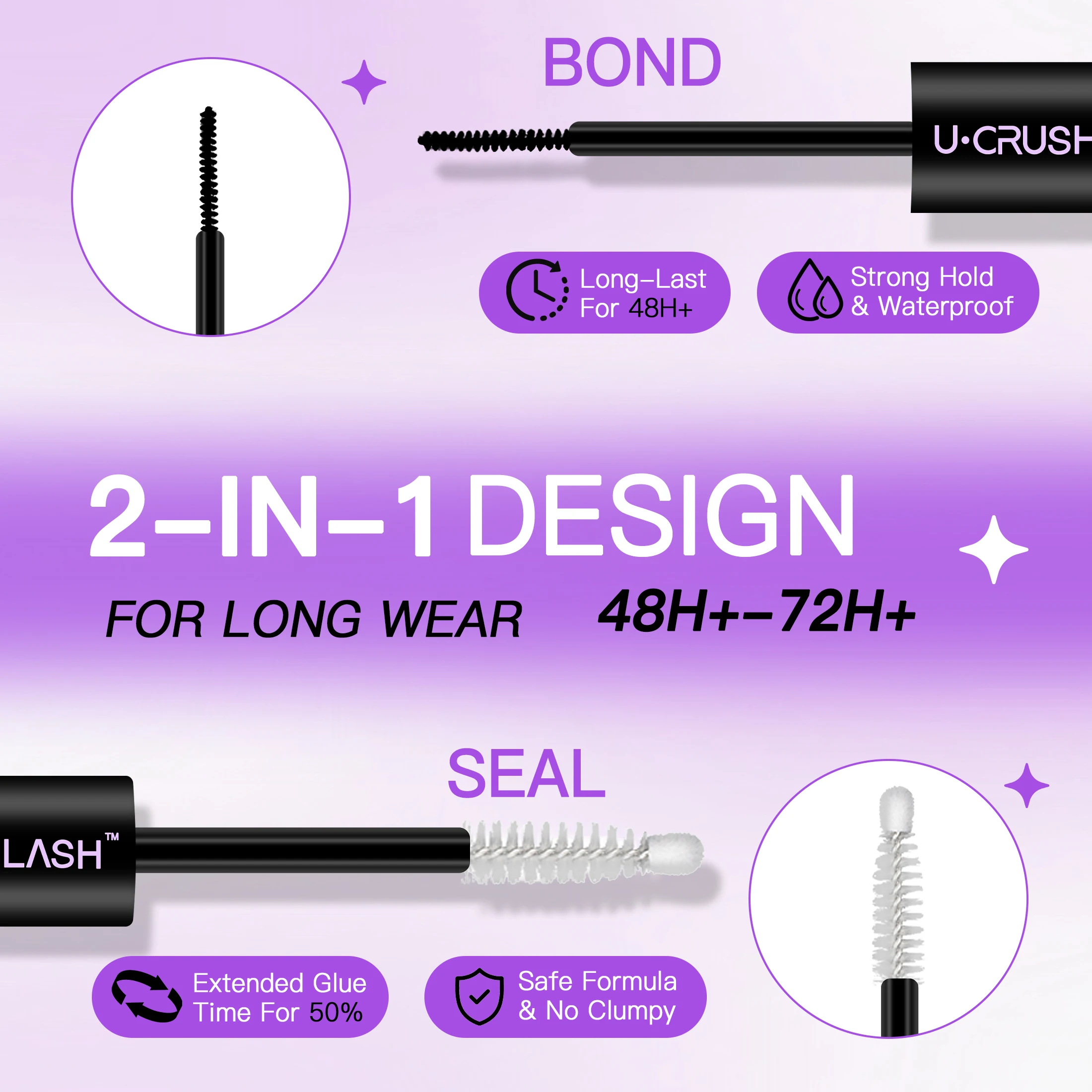 DIY まつげエクステンションキット 280 個 D カールうっすらふわふわラッシュクラスター、つけまつげセット、接着剤メイクアップツール & アクセサリー付き