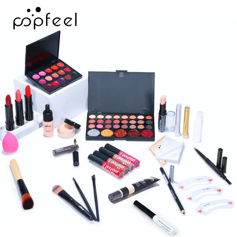 POPFEEL All In One Makeup Kit for Women Full Kit Set, All in One Makeup Sets Include Eyebrow Eyeliner Eyeshadow