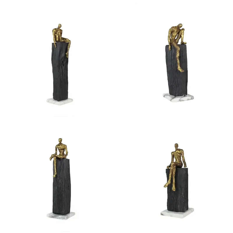 for Modern Abstract Art Resin Sculpture Simple Statue Ornament Small Statues Home and Office Decoration