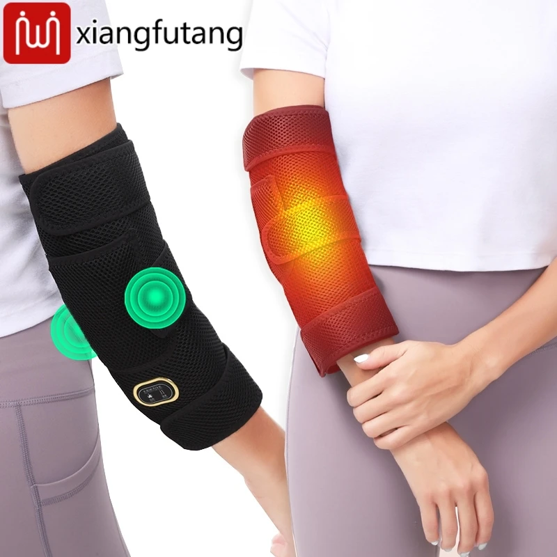 

Портативный массажер для локтей с 3-мя настройками нагрева и вибрации, теплое обертывание суставов, электрическая налокотная подушка с подогревом для облегчения теннисного локтя