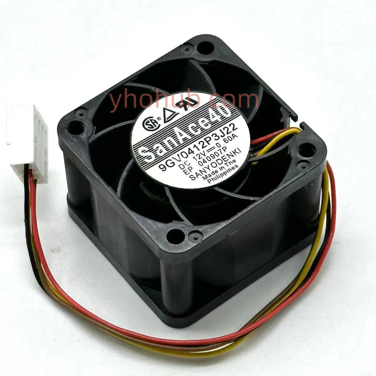 

SANYO DENKI 9GV0412P3J22 DC 12V 0.60A 40x40x28mm 4-Wire Server Cooling Fan