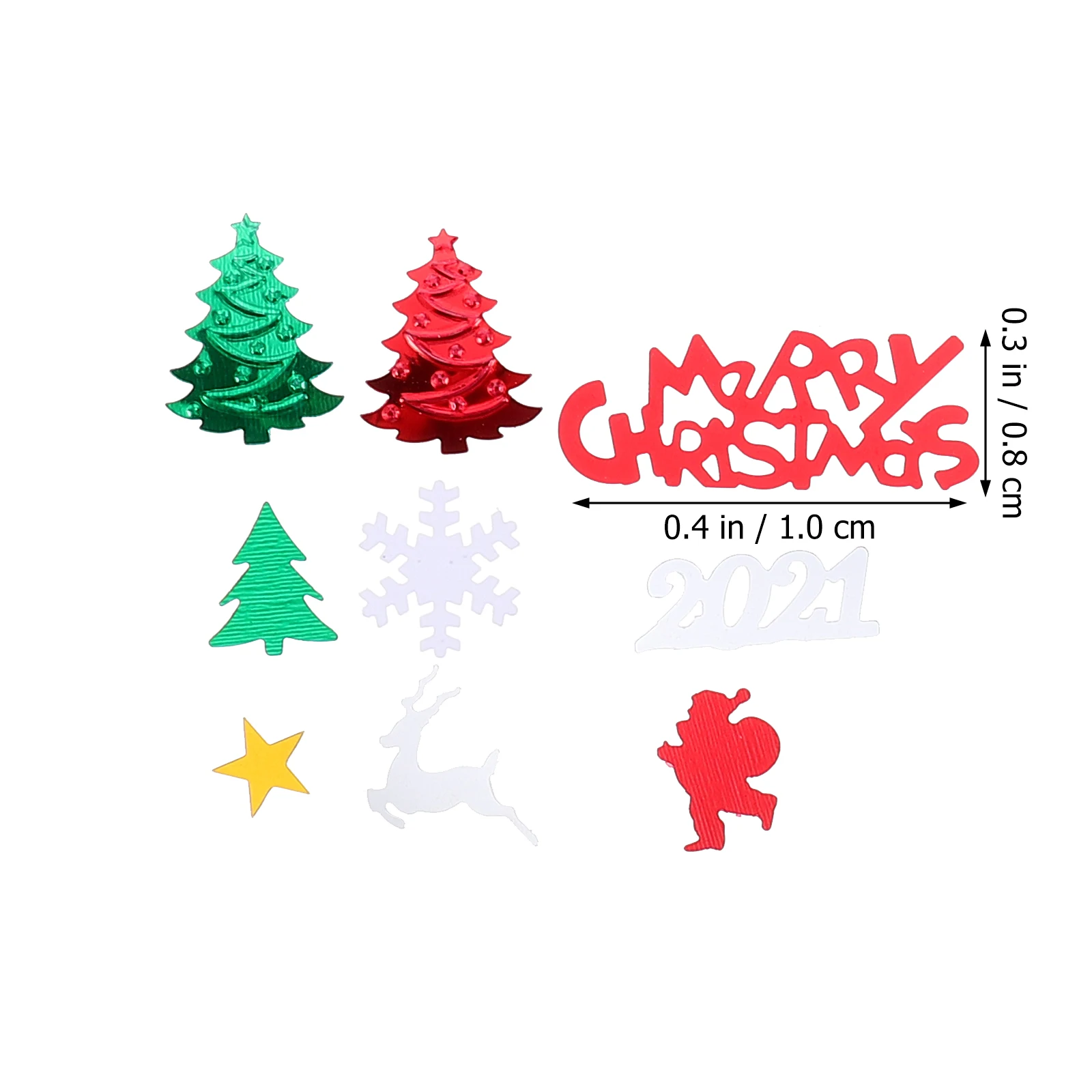 

100 G Santa Claus Sequins Confetti Christmas Liquid Decor Xmas for Plastic Theme Party Birthday