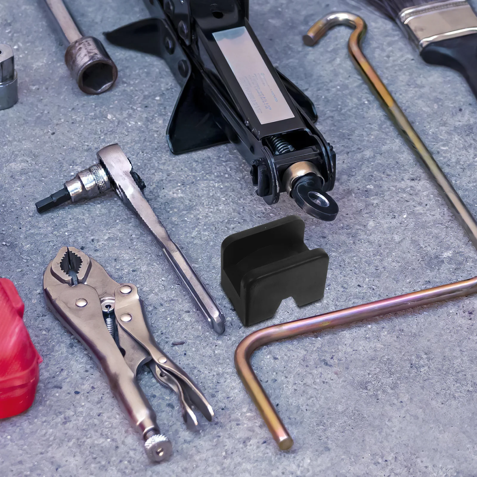 

2pcs Rubber Jack Pad For 2-3 Ton Jack Stand Heavy Duty Shock Absorbing Puck Car Chassis Protection Frame Rail Lift Tool