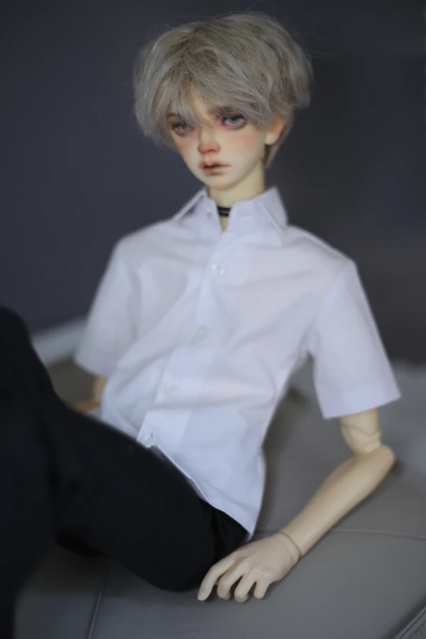 BJD Doll Clothes Versatile Black White Short Sleeved Shirt For 1/3 1/4 BJD SD DD MSD MDD SD13 SD17 POPO68 Uncle SSDF ID75 Doll