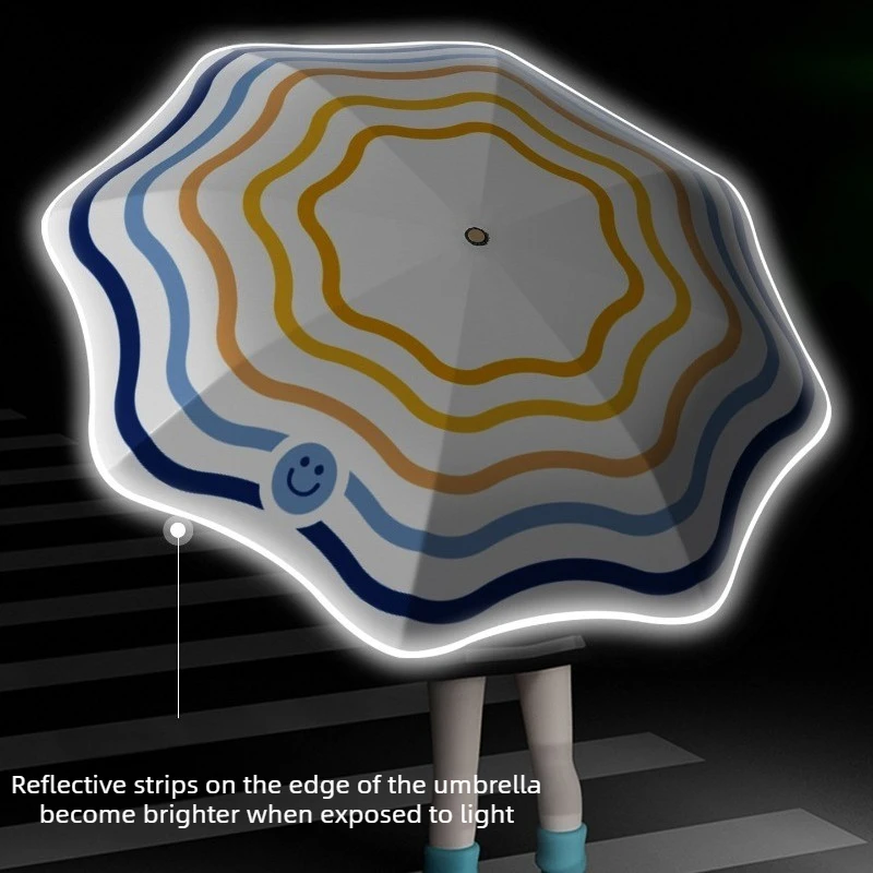 

Automatic Anti Rebound Umbrella For Students UV Protection Kids Folding Umbrella For Boys And Girls Dual Use Sun Rain Umbrella