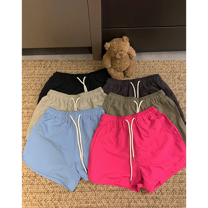 Dopne Qui Dry Sports orts Donna Estate Sottile di grandi dimensioni Casual Outdoor Running Pantaloni a gamba larga Vita alta Taglio dritto