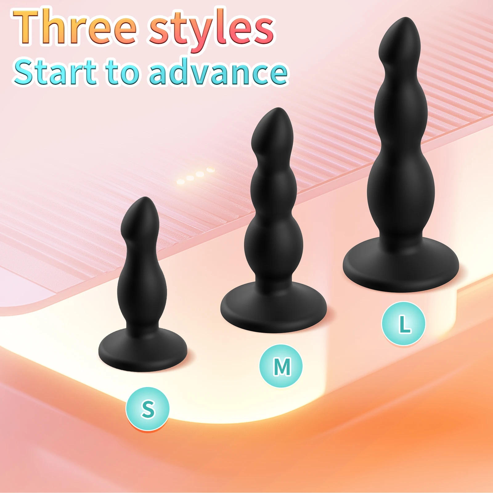 3 Size Dildo Anal Plug with Strong Suction Cup Butt Plug Ass Anus Trainer /Dilation /Expand Sex Toys For Women Men Masturbation view 5