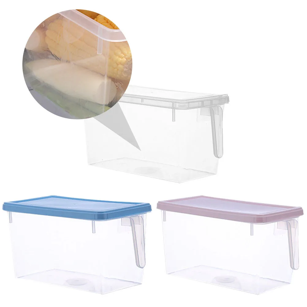 

3Pcs Kitchen Refrigerator Organizer Box Food Fresh-Keeping Sealed Storage Container Food Grade Plastic Boxes