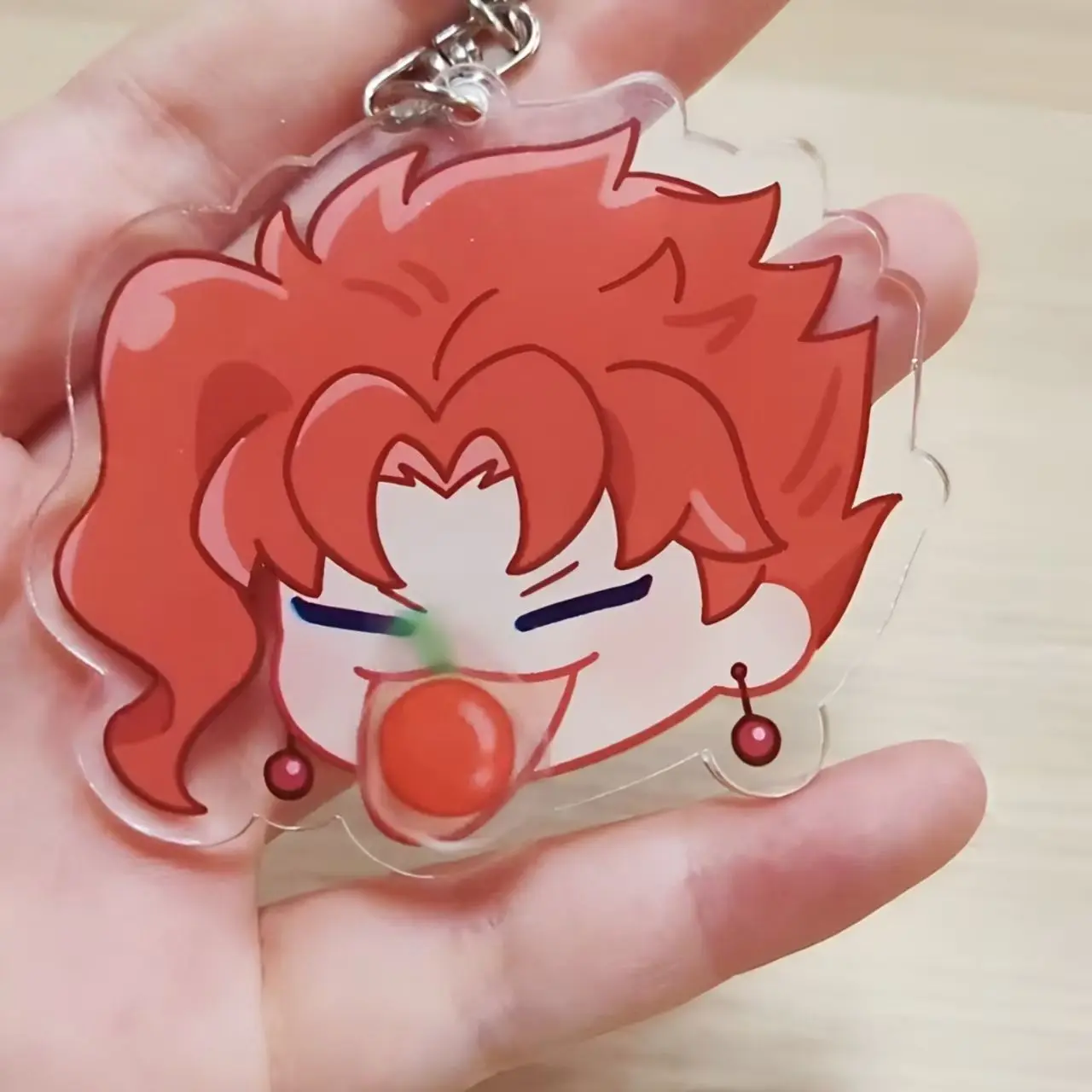 kakyoin-girando-cereja-anime-chaveiro-jjba-stardust-crusaders-acrilico-chaveiro-homem-bonito-chaveiro-feminino-saco-pingente-ornamento